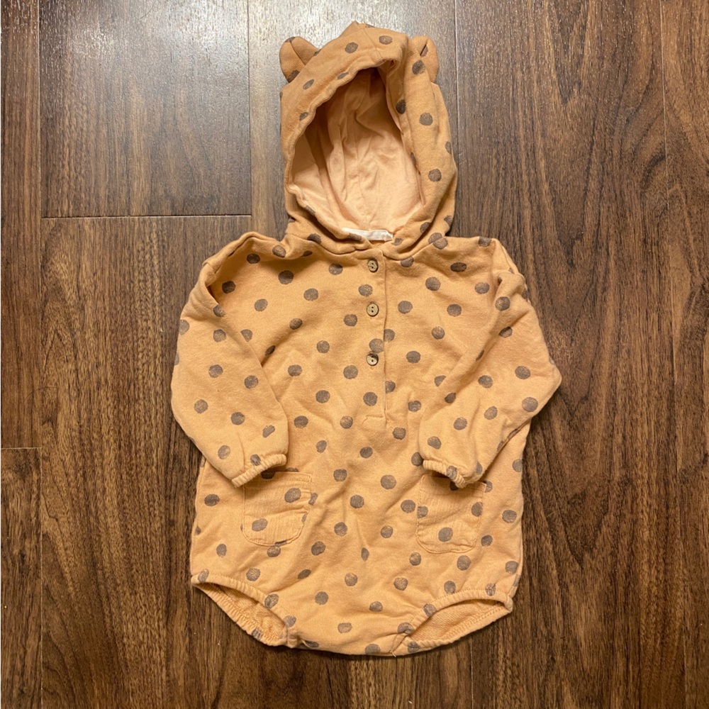 Zara Baby Plush Hooded Bodysuit | Size 6-9 months